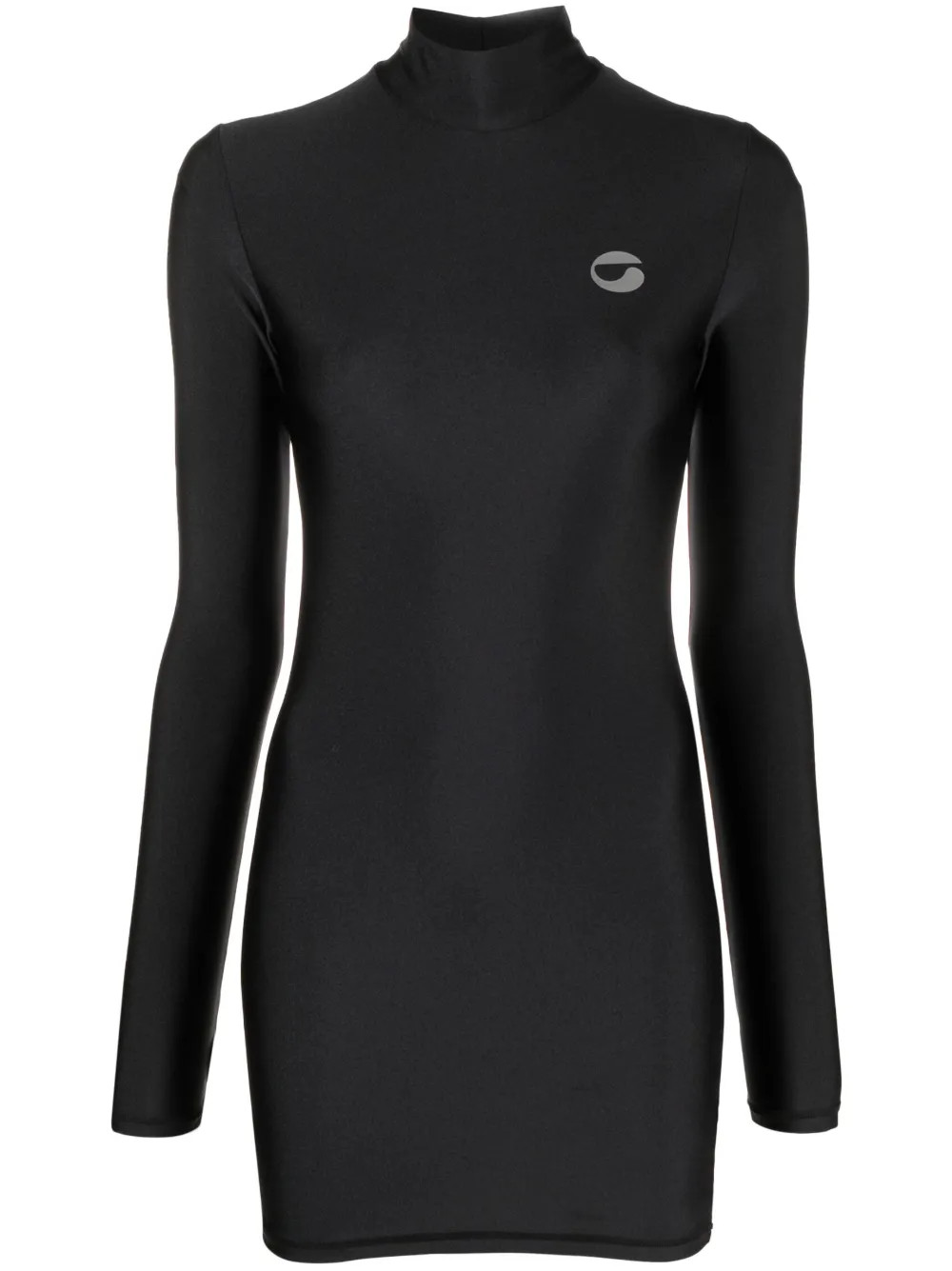 Coperni logo-print mock-neck Minidress - Farfetch | Farfetch Global