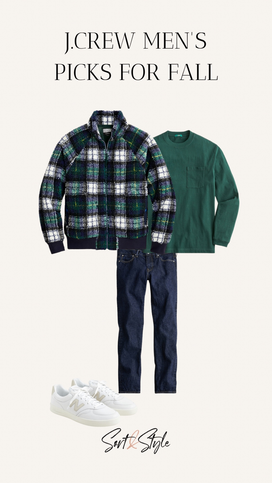 J.Crew Men’s Fall Outfit Idea - plaid, long sleeve tee, denim, New Balance Sneakers

#LTKmens #LTKunder100 #LTKstyletip