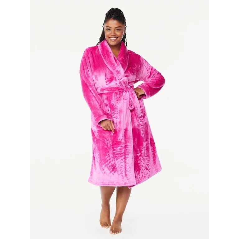 Joyspun Women's Plush Sleep Robe, Size S to 3X | Walmart (US)