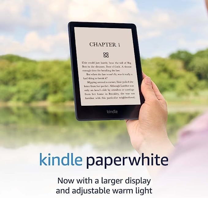 Kindle Paperwhite (16 GB) – Now with a 6.8" display and adjustable warm light – Denim | Amazon (US)