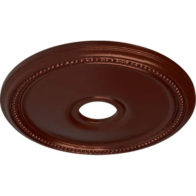 Endurathane Diane Ceiling Medallion, 18"OD x 3 5/8"ID x 1 1/8"P (Fits Canopies up to 5 3/8"), Hand-Painted Antique Copper Finish | Wayfair North America