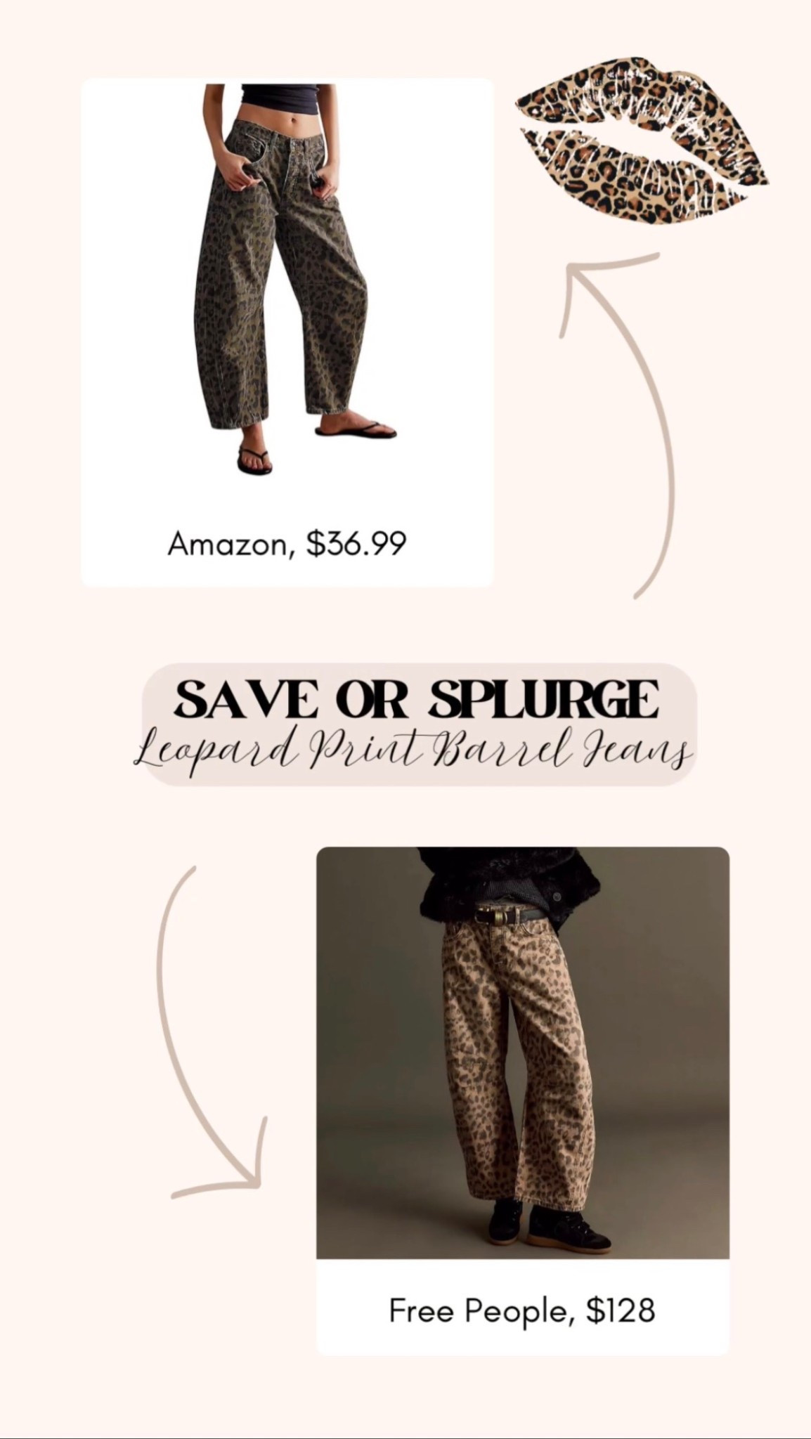 On the top➡️ the $37 Amazon barrel jeans that fully converted me. On the bottom➡️ the $128 Free People original that inspired me. Same cool curved silhouette, high-rise fit, and that effortless model-off-duty vib. Just very different price points.

If you love the look but want to keep things budget-friendly, the Amazon pair delivers serious bang for your buck. If premium denim and designer details are your thing, the Free People version is a splurge-worthy classic. 
👉 Both linked so you can decide which pair earns a spot in your closet.

#LTKSaleAlert #LTKootd #LTKOver40