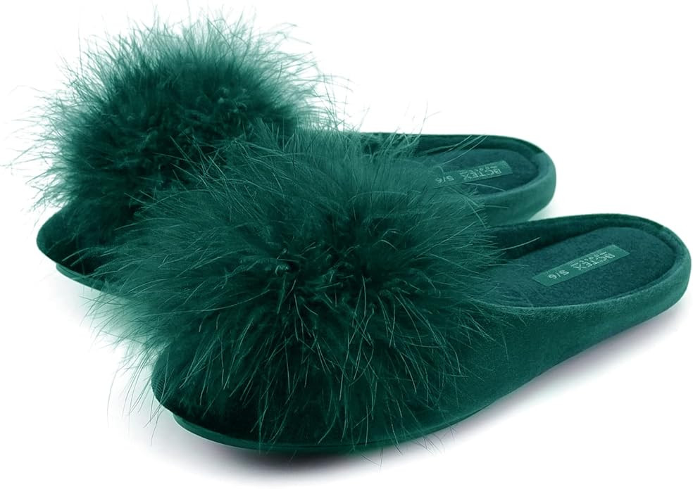 BCTEX COLL Women's Cozy Velvet Memory Foam House Slipper, Ladies Fuzzy Bedroom Slipper Non-slip S... | Amazon (US)