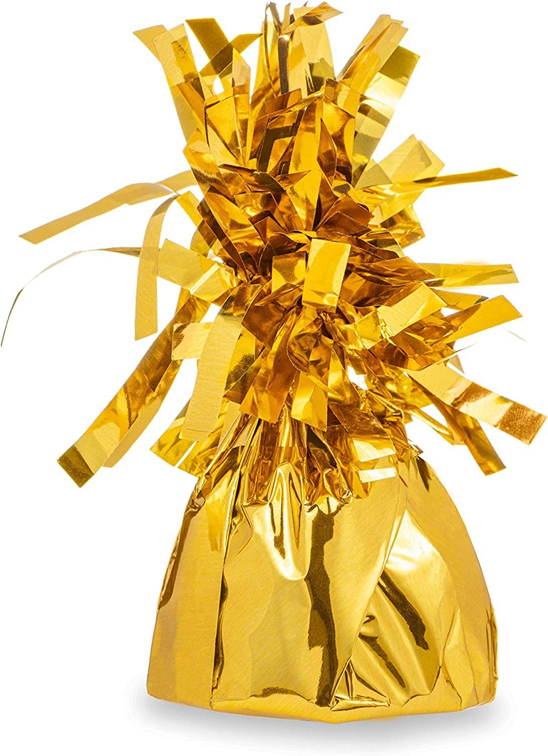 SRENTA 5.5" Gold Metallic Wrapped Balloon Weights for Birthday Party Decoration, Pack of 12 | Amazon (US)