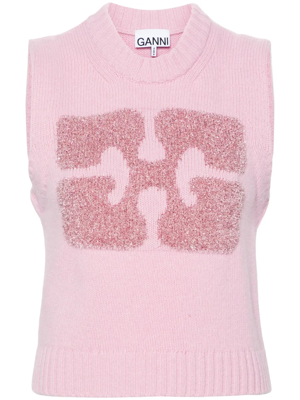 glittery-logo sleeveless vest | Farfetch Global