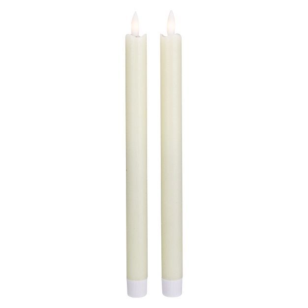 Northlight Set 2 Cream LED Flameless Taper Candles 11" | Target