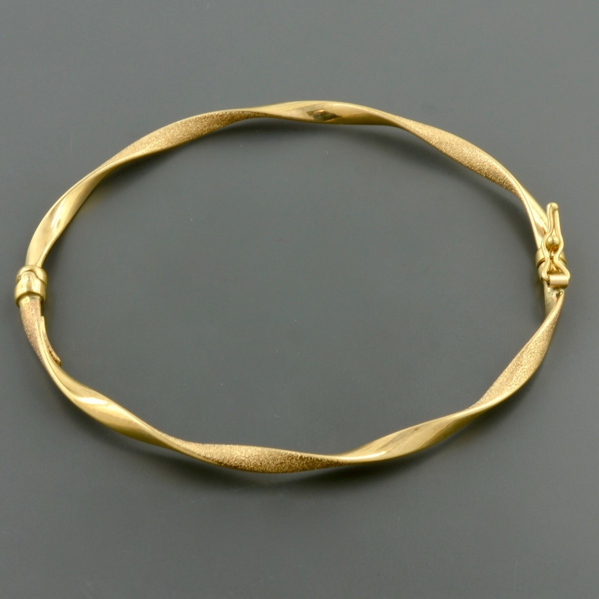 10K YELLOW GOLD TWISTED POLISHED/SATIN HINGED BANGLE FREE SHIPPING  | eBay | eBay US