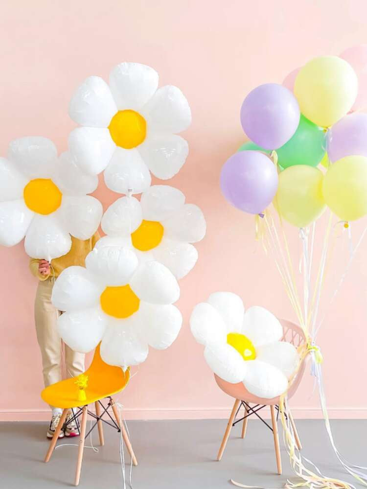 2pcs Flower Shaped Balloon | SHEIN
