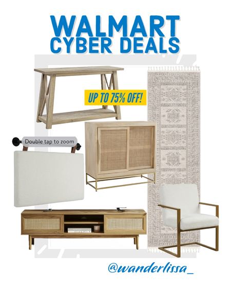 Walmart Cuber Deals on Furniture 🛋️

Rattan, beach washed wood, runner, tv stand, headboard, boucle, dining chair
