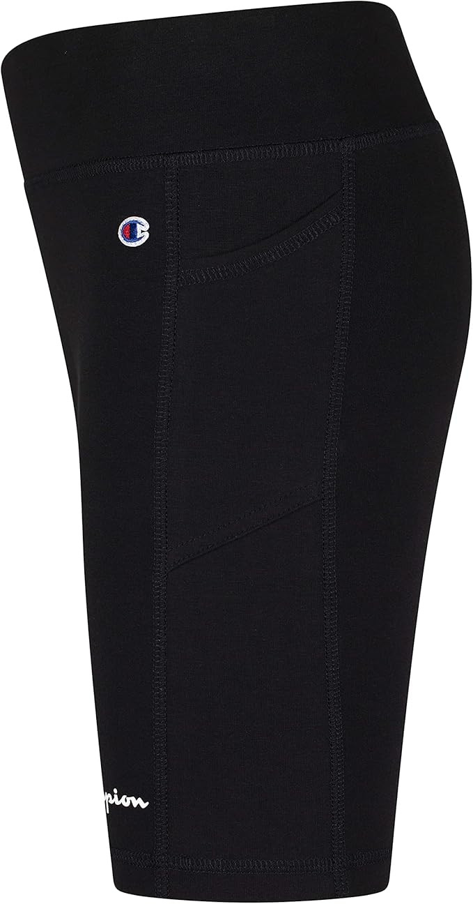 Champion Girls Stretch Bike Shorts with Side Media Pocket Kids Clothes | Amazon (US)