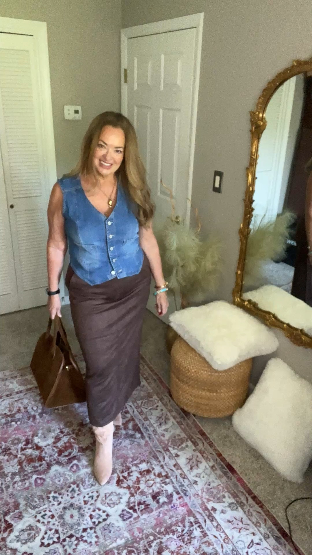 Faux suede pencil midi skirt for Fall!

#LTKWorkwear #LTKOver40 #LTKootd