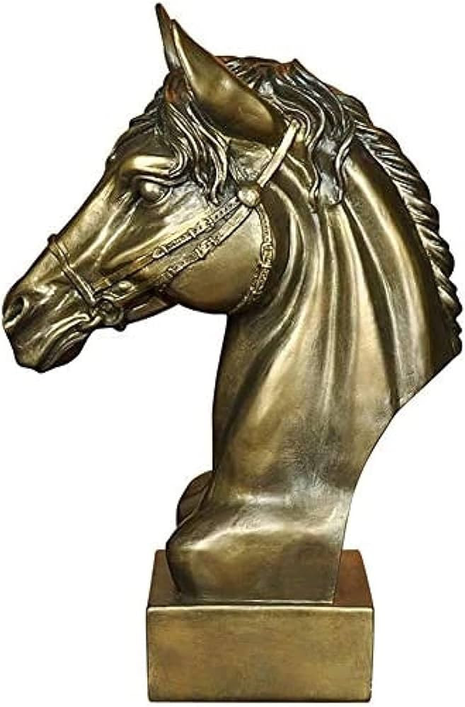 Sculpture Tabletop Statue Figurine Ornament,Horse Head Sculpture, Bust Horse Head Sculpture Decor... | Amazon (US)