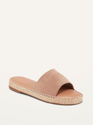 Faux-Suede Espadrille Slide Sandals fro Women | Old Navy (CA)