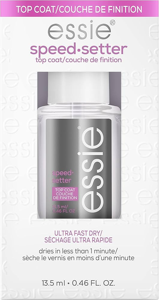 essie Nail Care, 8-Free Vegan, Speed Setter Top Coat, quick-dry nail polish, 0.46 fl oz | Amazon (US)