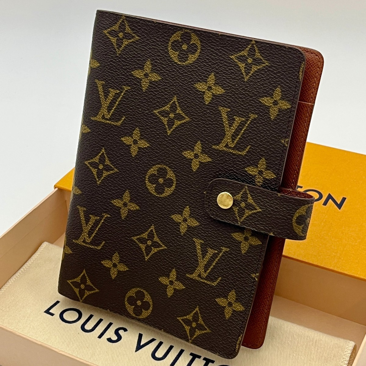 LOUIS VUITTON R20105 Monogram Agenda MM Day Planner Cover Brown Authentic C93 | eBay | eBay US