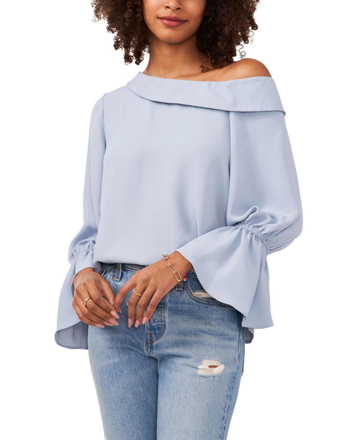 Vince Camuto Women's One-Shoulder Bell-Sleeve Blouse | Macys (US)