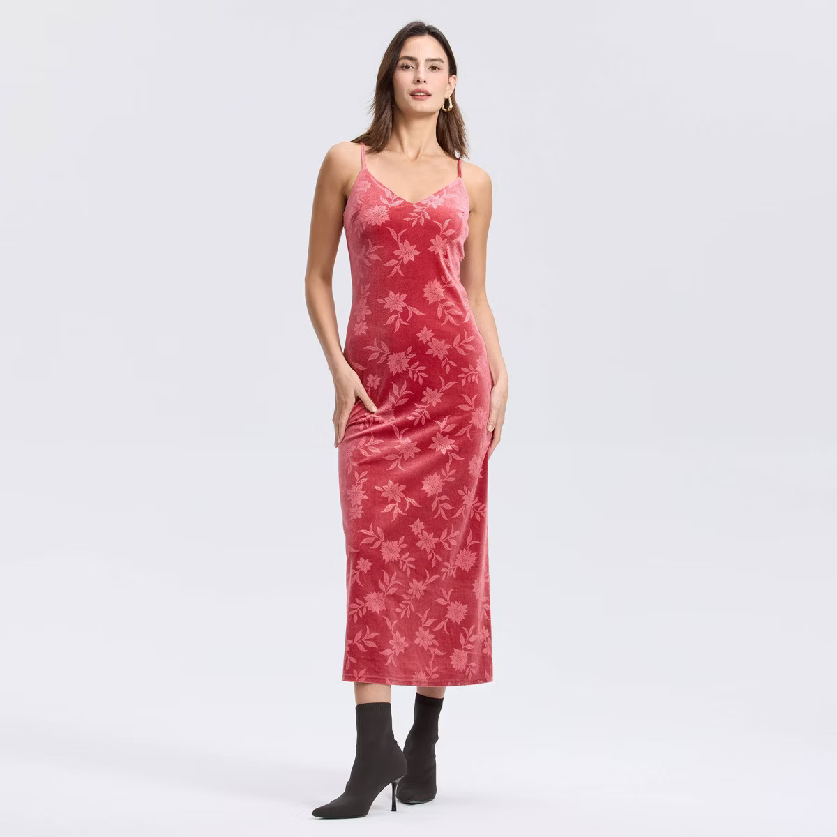 Women's Velvet Midi Slip Dress - A New Day™ | Target