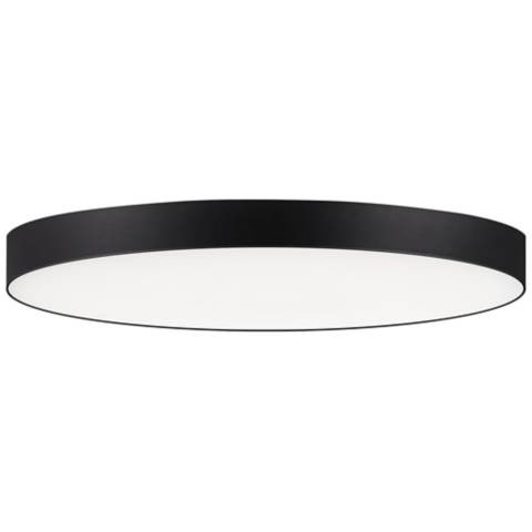 Maxim Trim 9" Wide Round Black Wet Rated Modern LED Ceiling Light | Lamps Plus