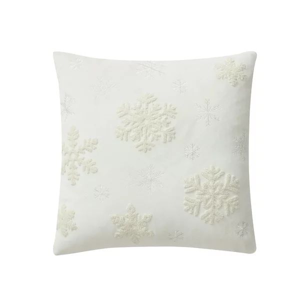 My Texas House Savannah Velvet Decorative Pillow Cover, 20" x 20", Coconut milk | Walmart (US)