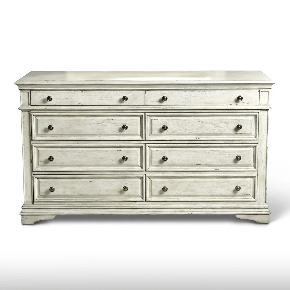 Steve Silver Cathedral White Acacia 8 -Drawer Standard dresser | HP900DRWT | Lowe's
