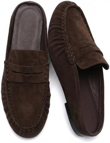 Penny Loafers for Women Comfortable Slip on Suede Loafers Mules Women’s Closed Toe Loafer Slide... | Amazon (US)