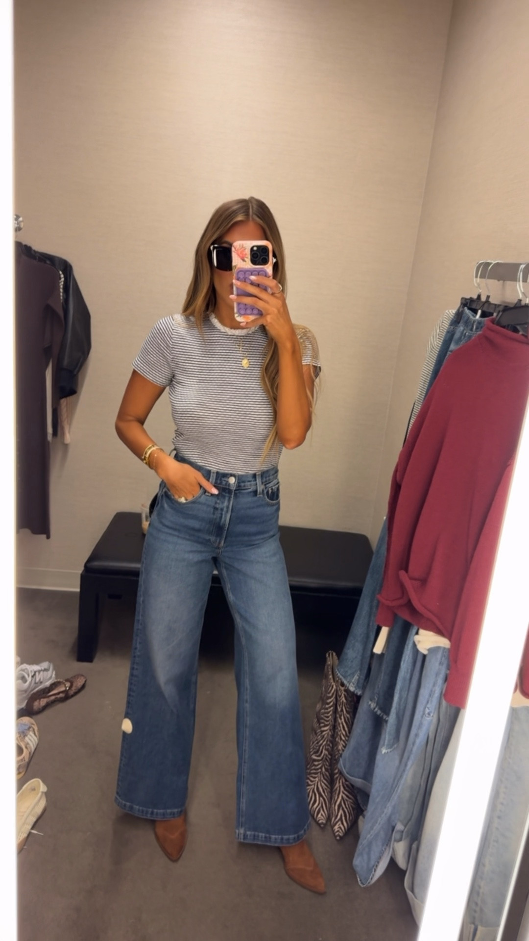size small in the top, size 27 in the jeans #nsale

#LTKSaleAlert