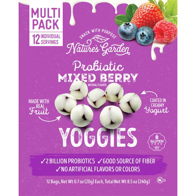 Nature's Garden Snacks Probiotic Yoggies Fruit Snacks Mixed Berry - 8.5oz/12ct | Target