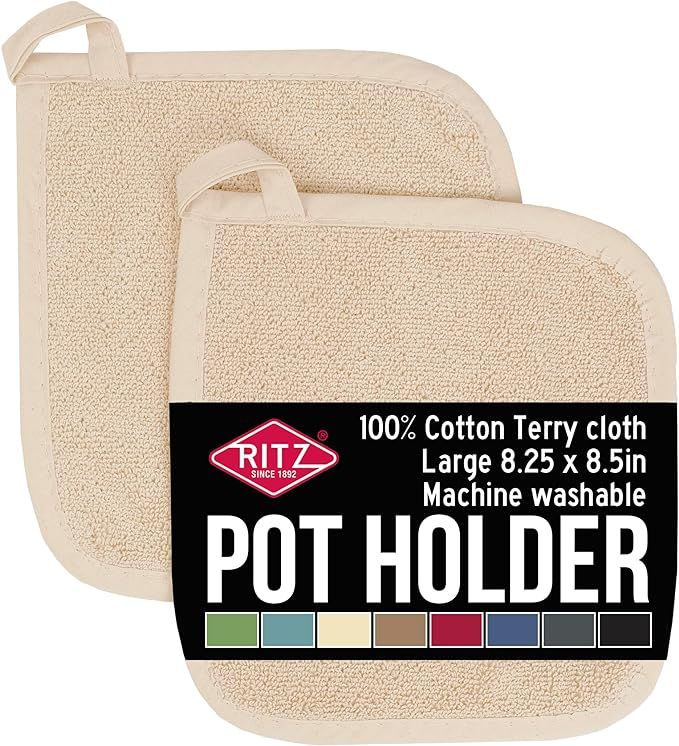 Ritz Terry Potholder & Hot Pad: Unparalleled Heat Resistant, Durable 100% Cotton – Ergonomicall... | Amazon (US)