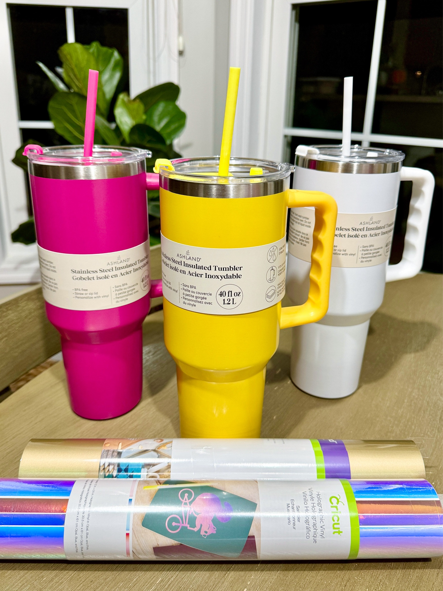 Michaels Store is having a major sale on these 40oz. stainless steel insulated tumblers. Reg. $19.99. Sale $9.99!! Variety of colors to choose from. Their Cricut supplies are BOGO 50% off. Picked up this Holographic Vinyl to decorate the tumblers for gift giving! 

#LTKsalealert #LTKGiftGuide #LTKhome