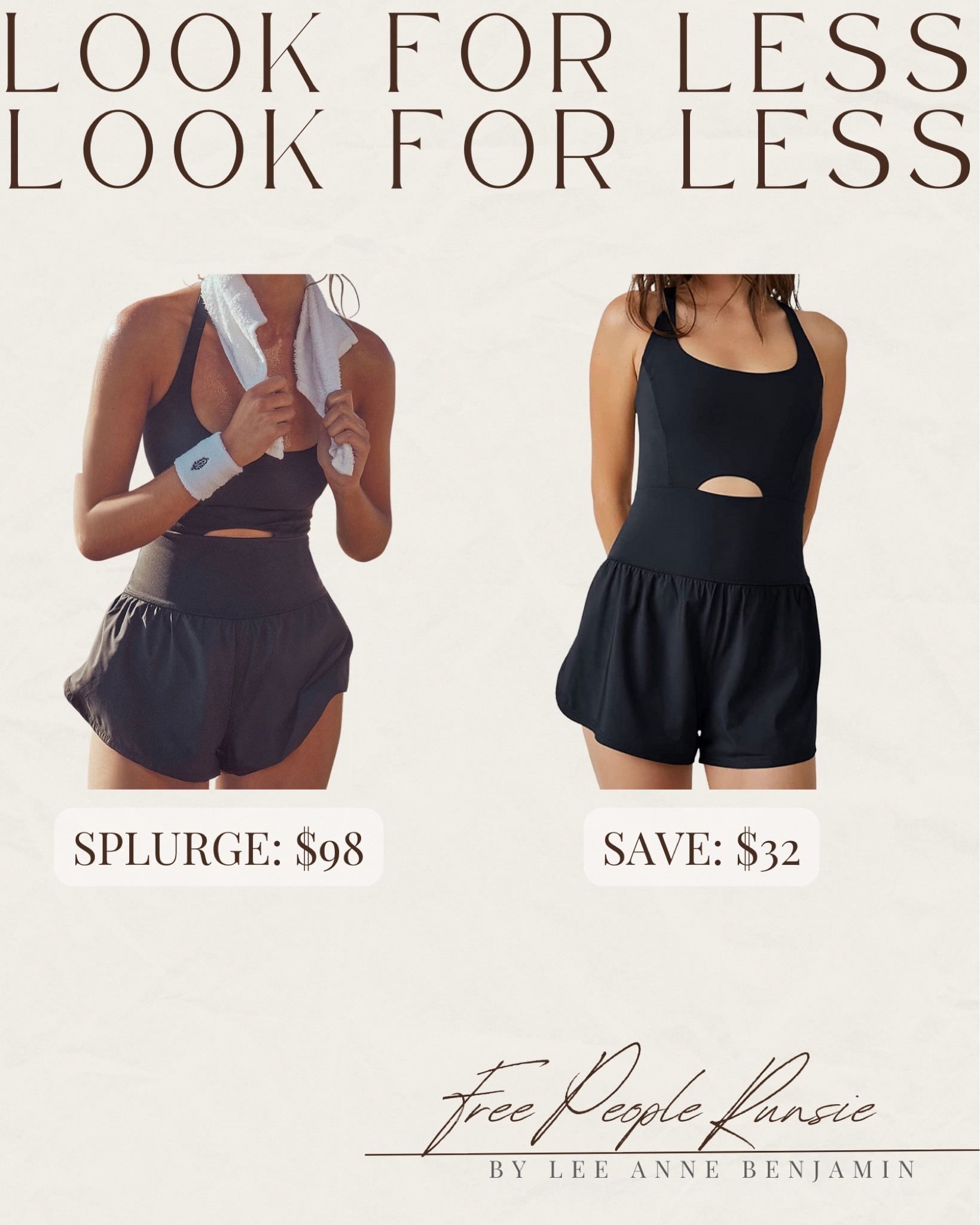 Free People runsie look for less! 

Lee Anne Benjamin 🤍

#LTKstyletip #LTKunder50 #LTKsalealert