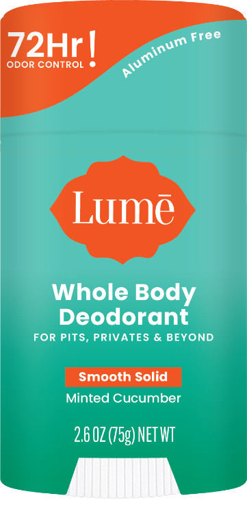Lume Whole Body Women’s Deodorant - Smooth Solid Stick - Aluminum Free - Minted Cucumber - 2.6o... | Walmart (US)