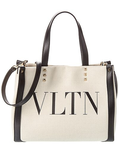 VLTN Canvas & Leather Tote | Gilt