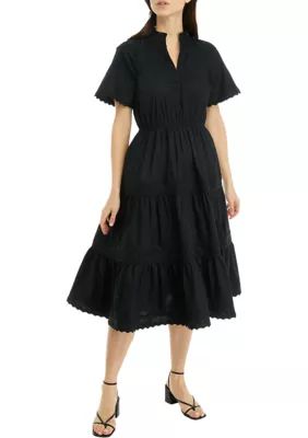 Crown & Ivy™ Women's Flare Sleeve Printed Tiered Dress | Belk