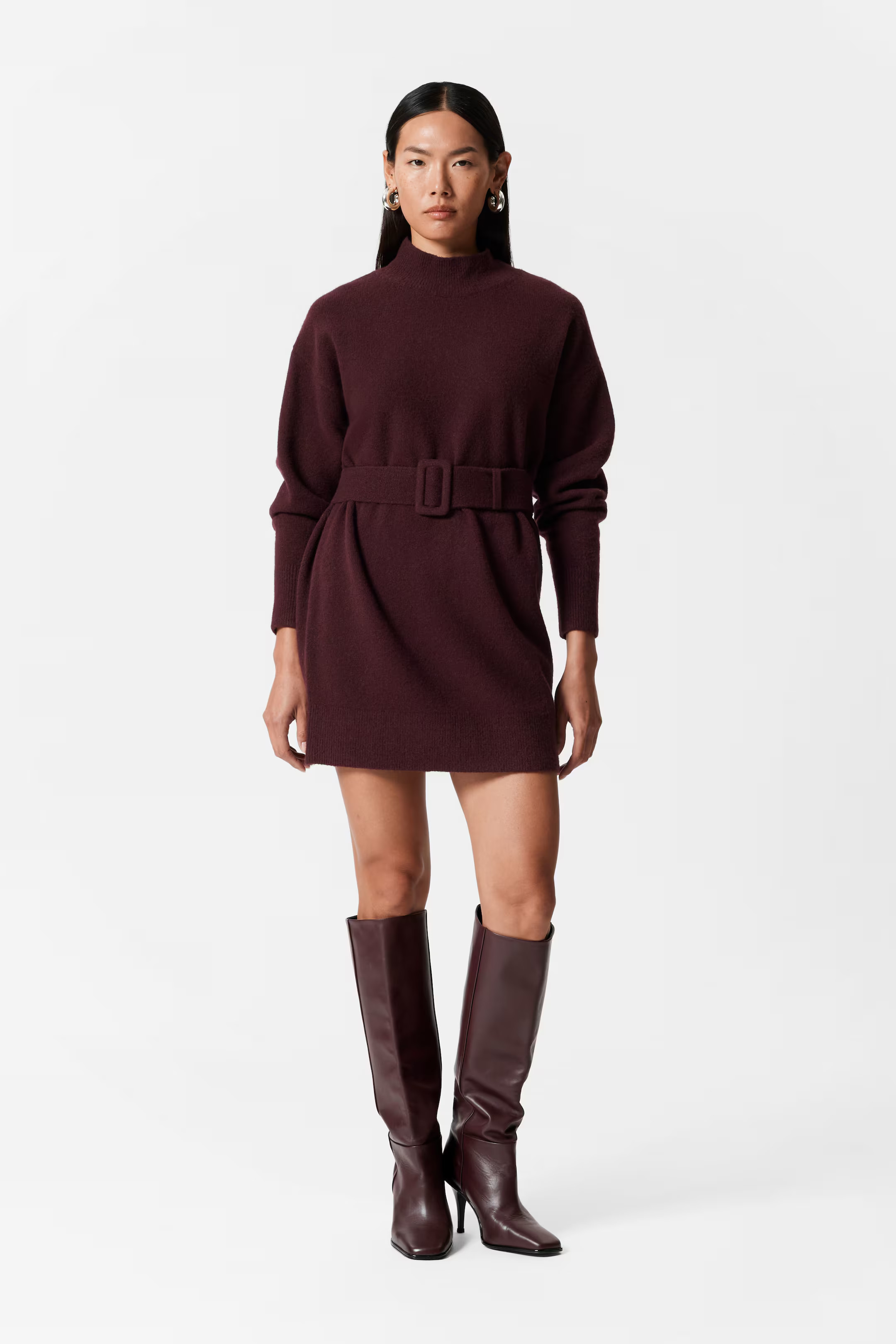 Belted Mini Knit Dress | H&M (UK, MY, IN, SG, PH, TW, HK)