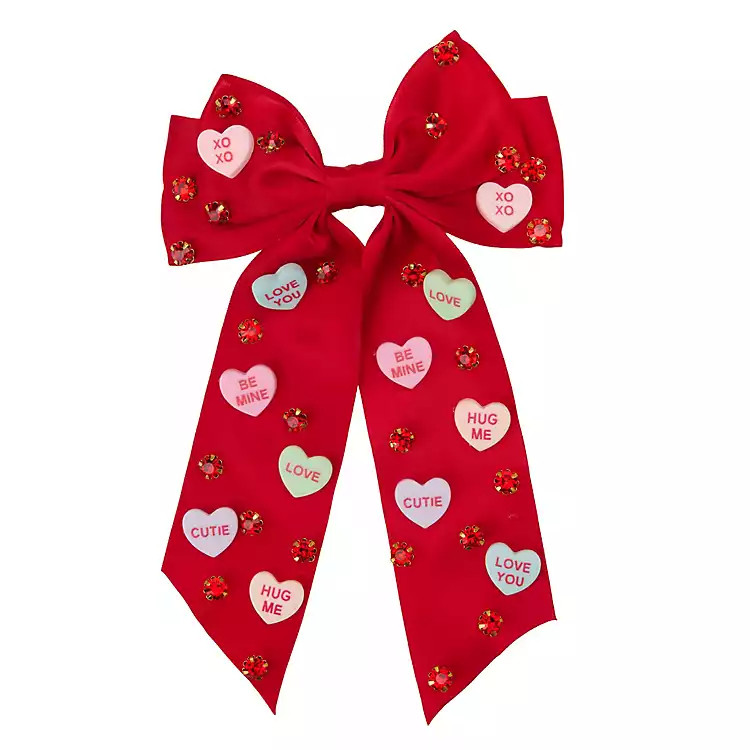 New! Sweetheart Sentiment Hair Bow | Kirklands