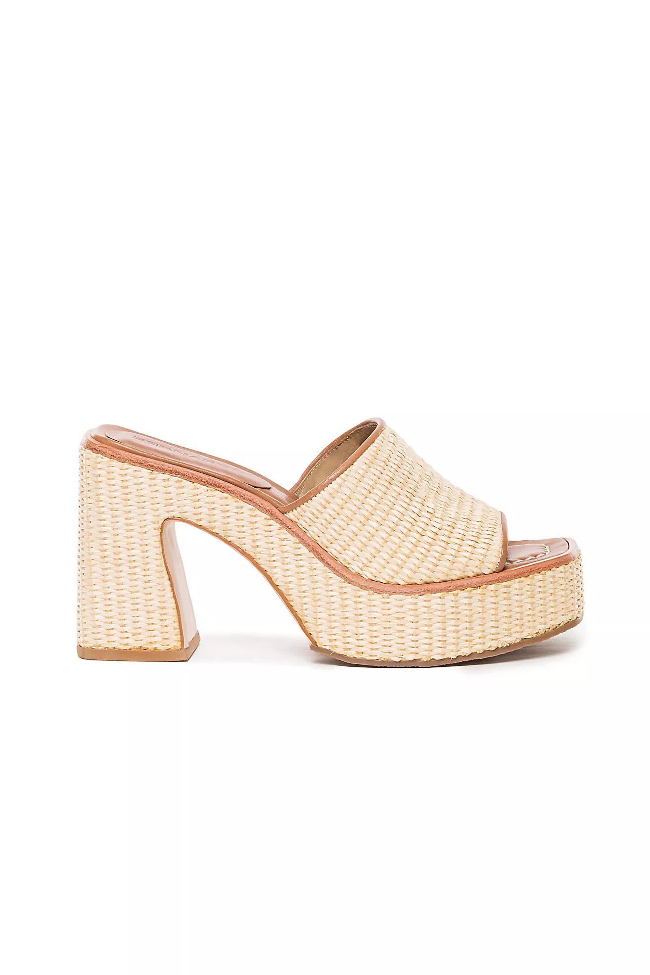 Bernardo Kenny Raffia Platform Heels | Anthropologie (US)
