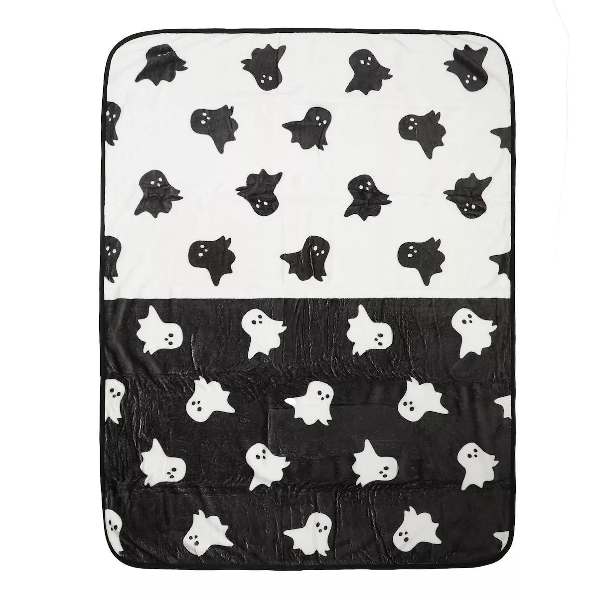 Halloween Ghosts Black & White 45" X 60" Throw Blanket | Target