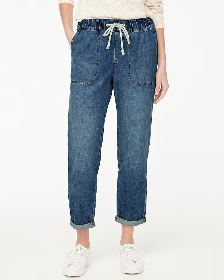 Denim drawstring pant | J.Crew Factory