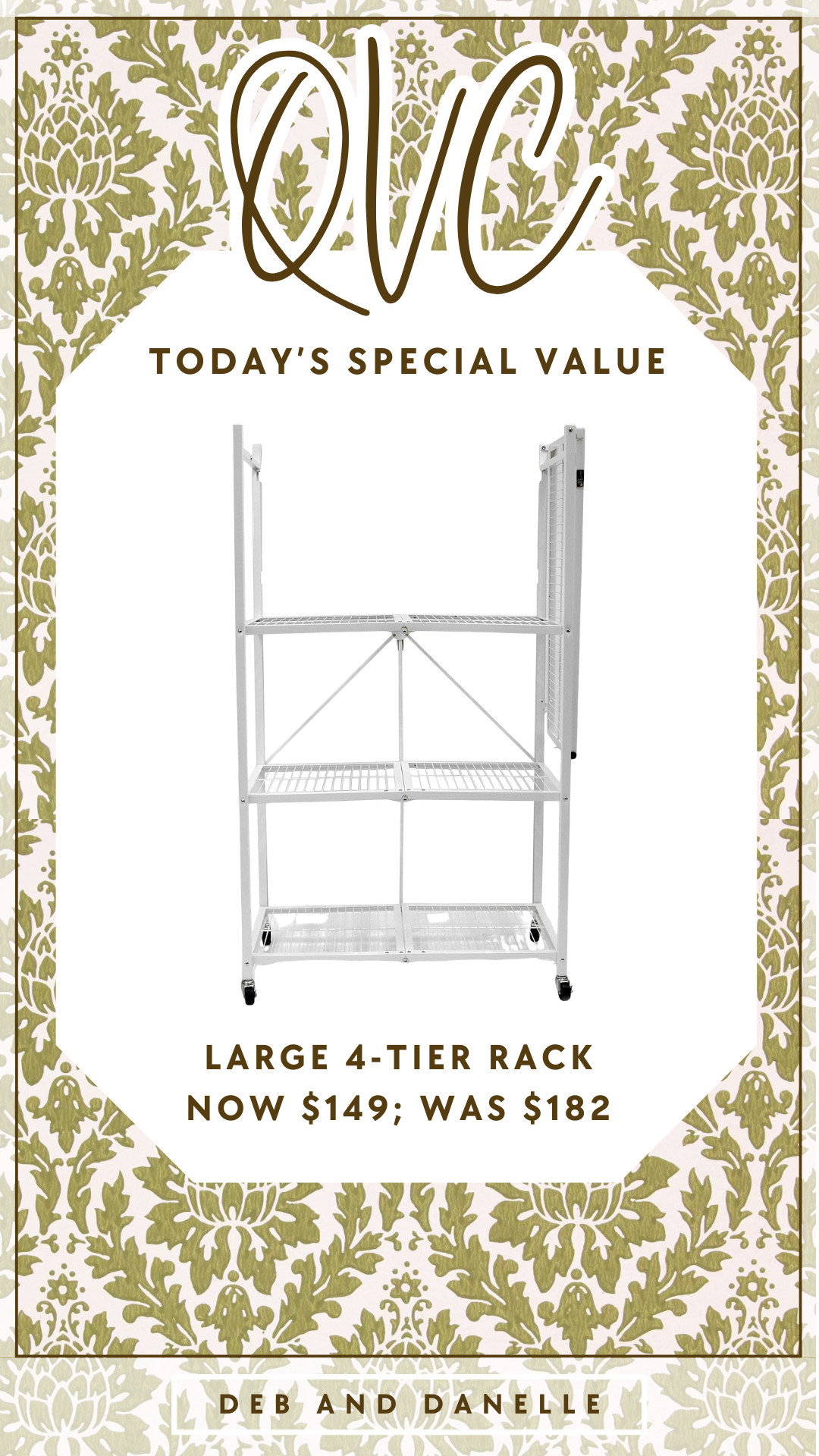 @QVC's Today's Special Value item is this large 4-tier cart. It is both heavy duty and has castor wheels.  

 #LTKGiftGuide #LTKHome #LTKSaleAlert