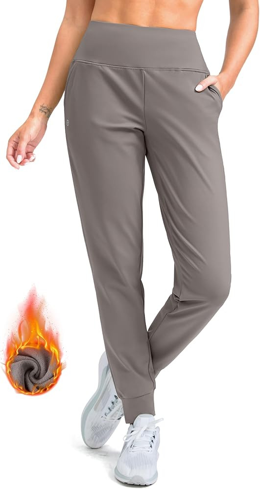 G Gradual Women's Fleece Lined Joggers High Waisted Water Resistant Thermal Hiking Pants Cold Wea... | Amazon (US)