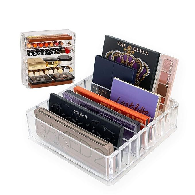 Acrylic Makeup Organizer Compact Makeup Palette Organizer 8 Spaces Eyeshadow Pallet Makeup Organi... | Amazon (US)