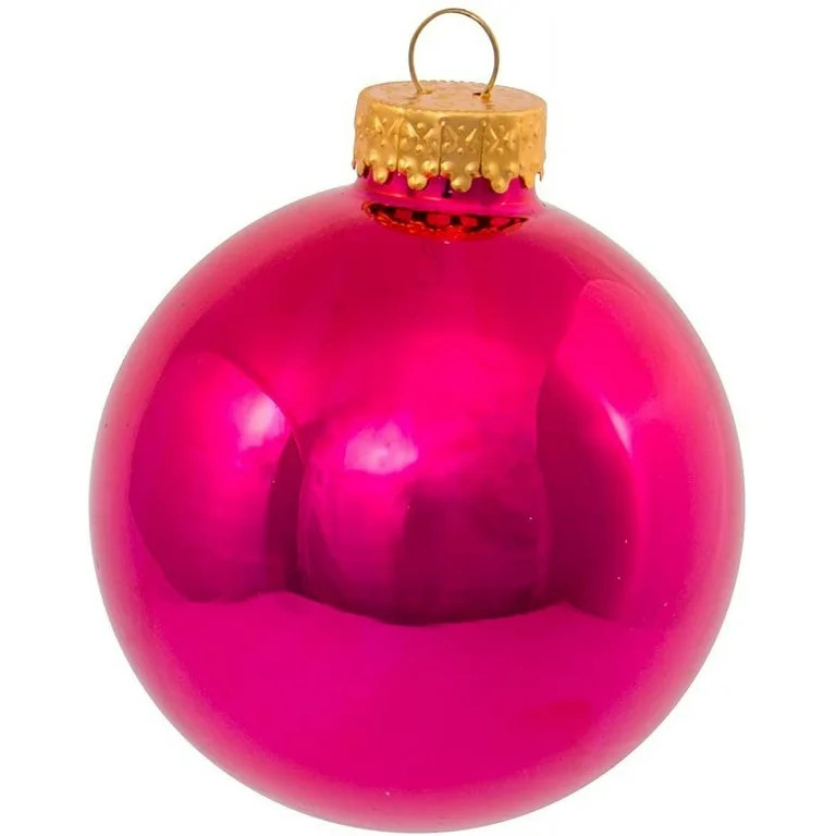 Kurt Adler 65mm Shiny Multicolored Glass Ball Ornaments, 6-Piece Box Set | Walmart (US)