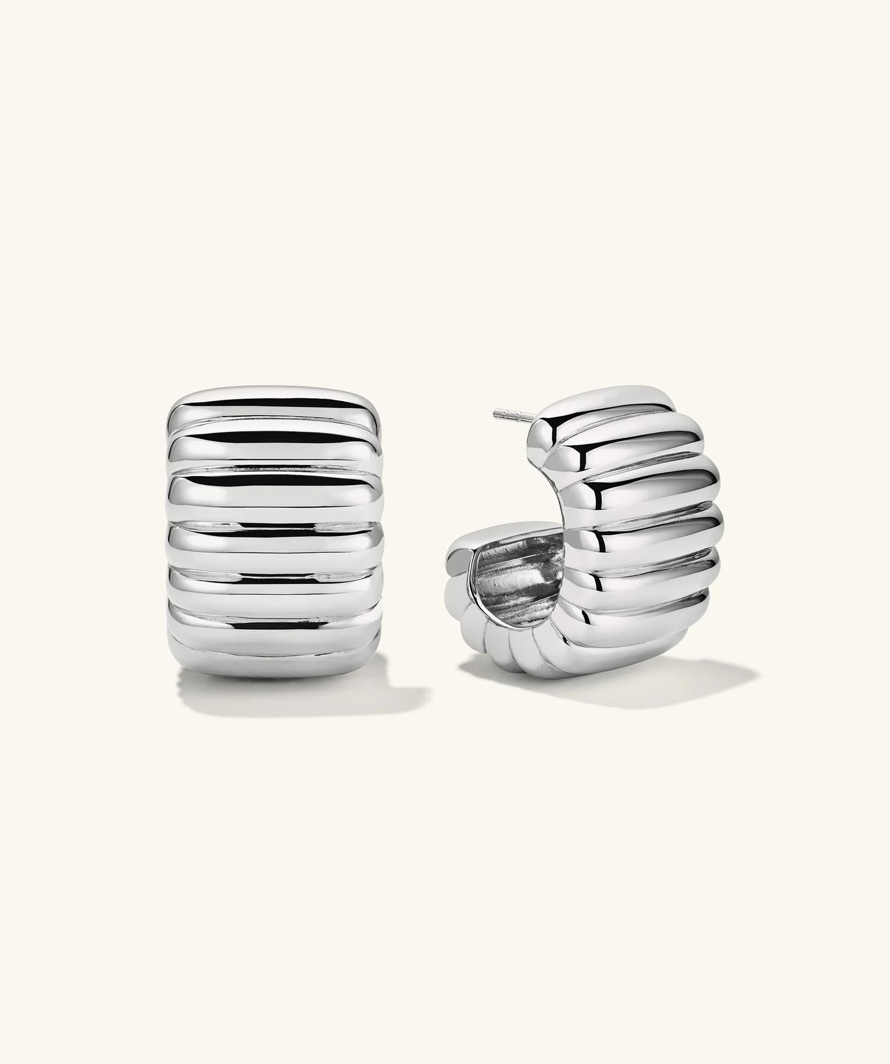 Wide Charlotte Hoops | Mejuri Fine Crew