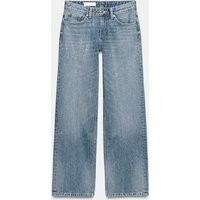 Zara - Trf Low Rise Straight Jeans With Rhinestones - Navy Blue - 27 (Us 4) - Woman | Zara US