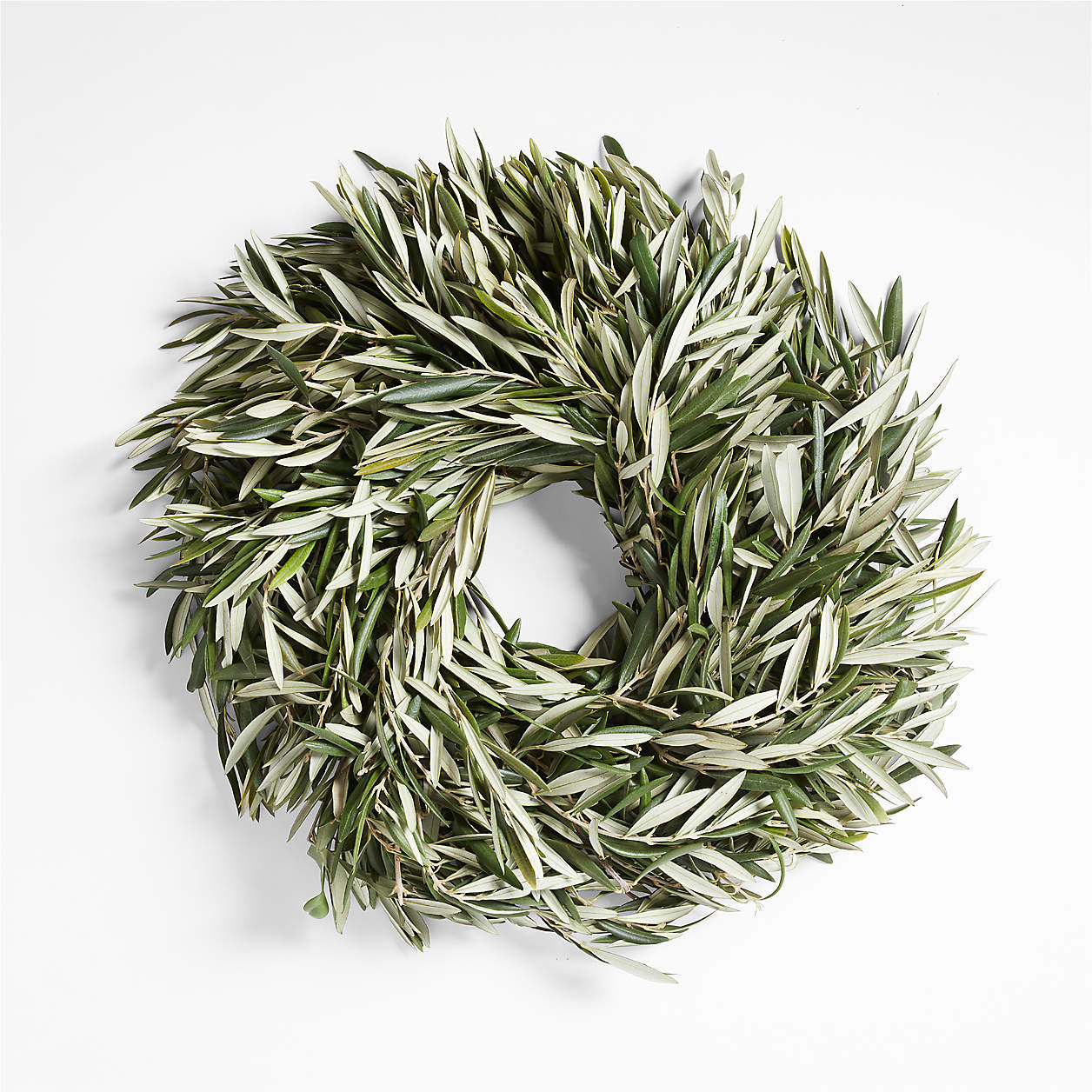 Live Olive Wreath 20" + Reviews | Crate & Barrel | Crate & Barrel