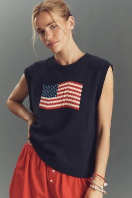 Porridge Crew-Neck Flag Icon Sweater Vest | Anthropologie (US)