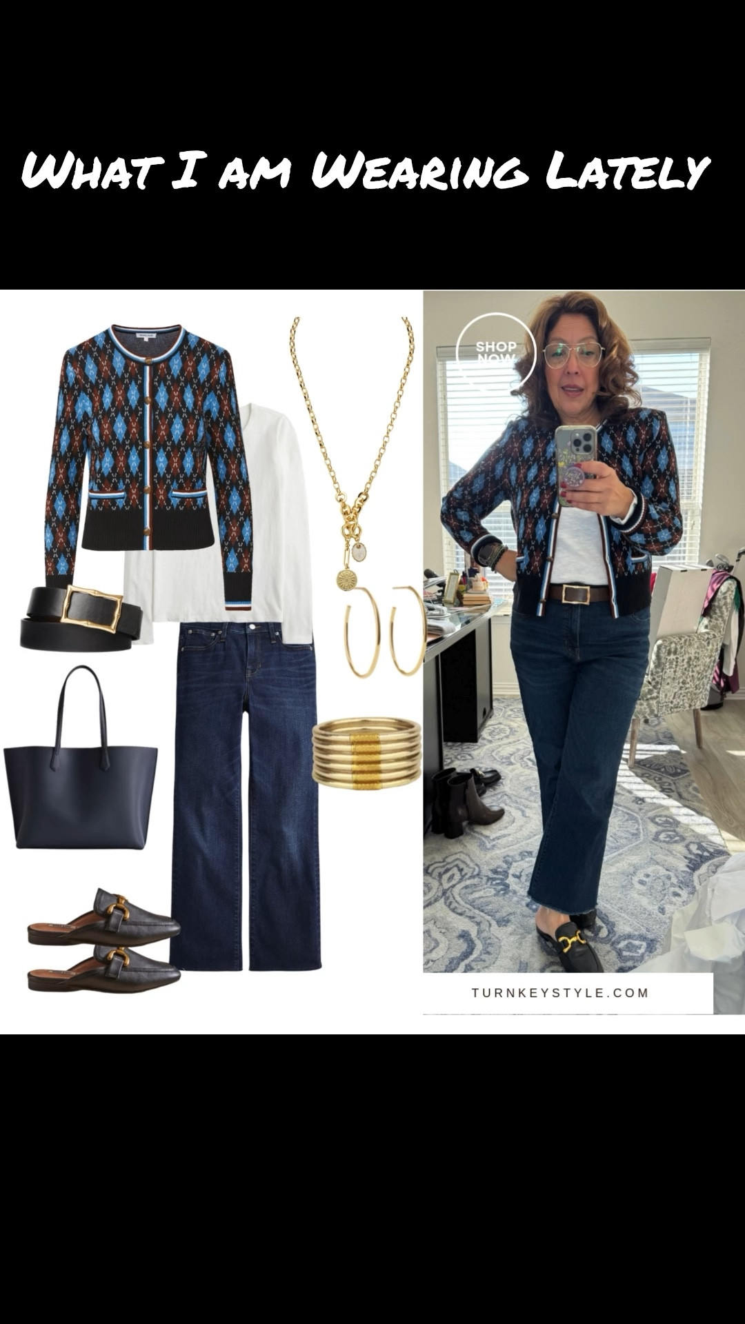 This is what I wore over Christmas break. I love love love the cardigan and jeans are a go to basic. Add jewelry and accessories and I am ready for my day. 
The cardigan is an investment piece I will have for years. It has navy, brown, ivory and more. Easy to pair with other pieces and you can dress it up or down. 

I am a wardrobe stylist, mom of two boys (really men), a wife, and post menopausal woman in business who is 14/16 on the bottom, a L on top and I am 5’4”. 
I have been every thing from a size 10-18+

#LTKWorkwear #LTKgrwm #LTKootd