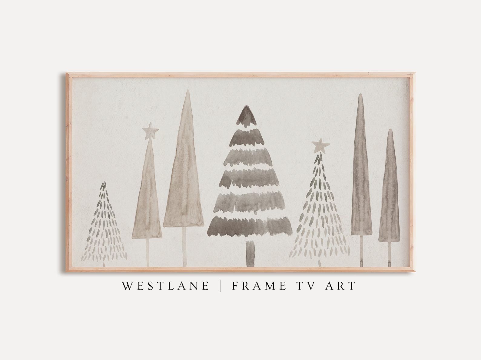 Neutral Winter Trees Samsung Frame TV Art | Scandi Holiday DIGITAL Download TVC47 | Etsy (US)
