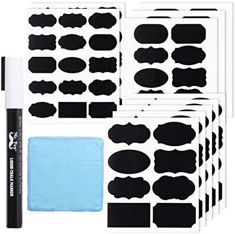 Mr. Pen- Chalkboard Labels, 100pc, Assorted Shapes, 1 White Chalk Marker and Small Towel, Labels,... | Amazon (US)