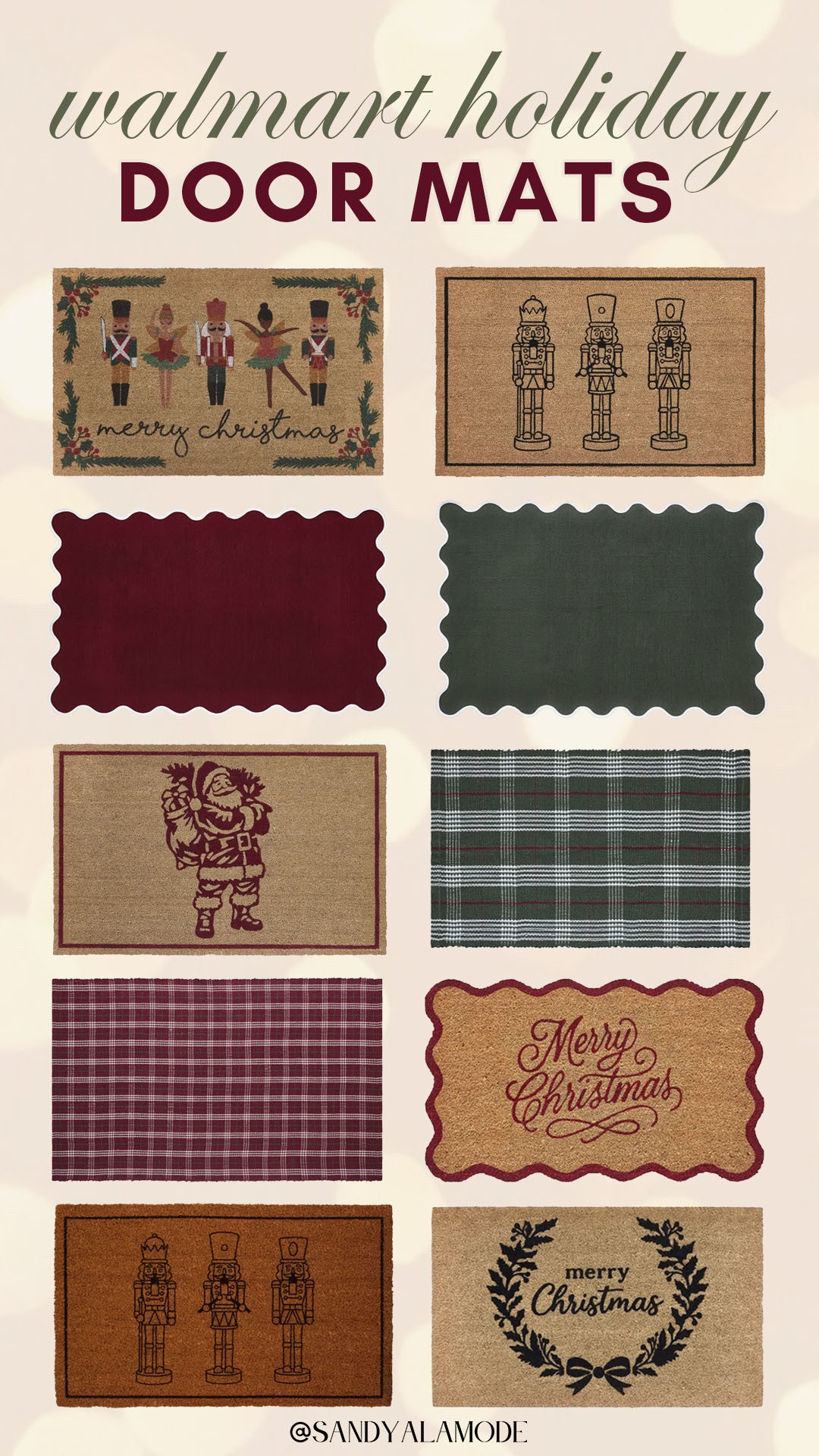 Walmart holiday home decor // welcome mat // my Texas home collection